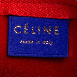 Pre Owned Celine Indigo Leather Open Triangle Bag