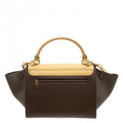 Pre Owned حقيبة يد سيلين ترابيز صغيرة سويدي وجلد لونين رمادية