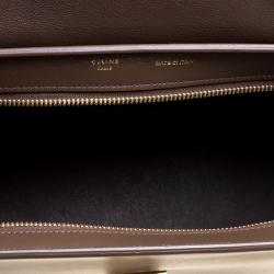 Pre Owned حقيبة يد سيلين ترابيز صغيرة سويدي وجلد لونين رمادية