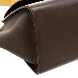 Pre Owned حقيبة يد سيلين ترابيز صغيرة سويدي وجلد لونين رمادية