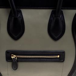 Pre Owned حقيبة يد سيلين لاغج سويدي وجلد ثلاثية اللون ميني