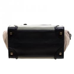 Pre Owned حقيبة يد سيلين لاغج سويدي وجلد ثلاثية اللون ميني