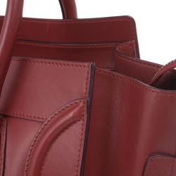 Pre Owned Celine Red Mini Luggage Tote