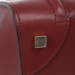 Pre Owned Celine Red Mini Luggage Tote