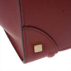 Pre Owned Celine Red Mini Luggage Tote
