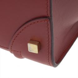 Pre Owned Celine Red Mini Luggage Tote