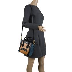 مملوكة مسبقًا Celine Multicolor Python and Leather Nano Luggage Tote