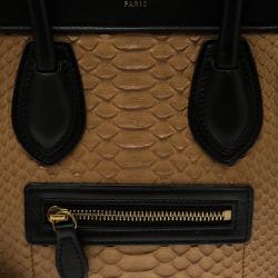 مملوكة مسبقًا Celine Multicolor Python and Leather Nano Luggage Tote