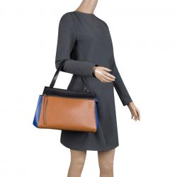 Pre Owned Céline Tri Color Leather Small Edge Bag