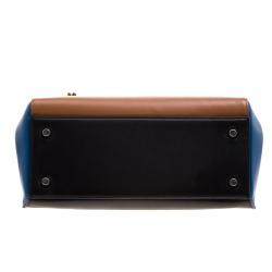 Pre Owned Céline Tri Color Leather Small Edge Bag