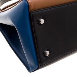Pre Owned Céline Tri Color Leather Small Edge Bag