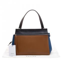 Pre Owned Céline Tri Color Leather Small Edge Bag