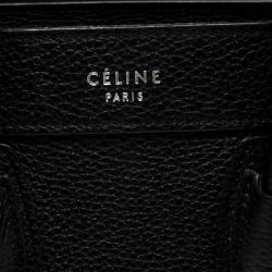 مملوكة مسبقًا Celine Black Leather Nano Luggage Tote