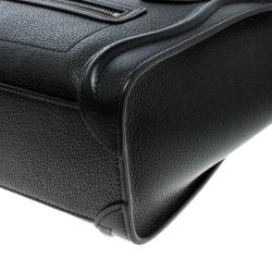مملوكة مسبقًا Celine Black Leather Nano Luggage Tote