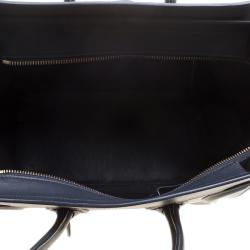 مملوكة مسبقًا Celine Navy Blue Leather Mini Luggage Tote