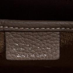 Pre Owned Celine Khaki Leather Nano Luggage Tote