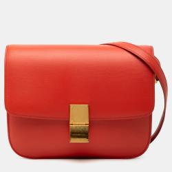 مملوكة مسبقًا Celine Red Medium Calfskin Classic Box