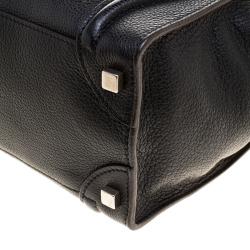 Pre Owned حقيبة يد سيلين مايكرو لاغيدج جلد سوداء