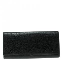 Celine Black Leather Large Multifunction Flap Wallet Celine | TLC