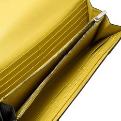 Pre Owned Celine Black Leather Large Multifunction Flap Wallet