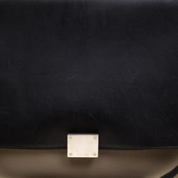 Pre Owned Celine Tri Color Leather and Suede Medium Trapeze Bag