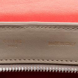 Pre Owned Celine Tri Color Leather and Suede Medium Trapeze Bag