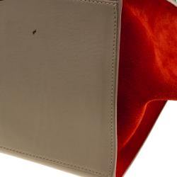 Pre Owned Celine Tri Color Leather and Suede Medium Trapeze Bag