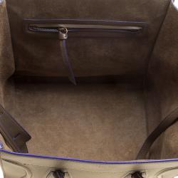 Pre Owned Celine Fatigue Green Leather Medium Phantom Luggage Tote