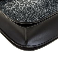 Pre Owned Celine Grey Stingray Medium Classic Box Shoulder Bag