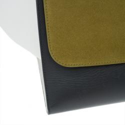 Pre Owned Celine Tricolor Smooth Calfskin and Suede Medium Trapeze Tote