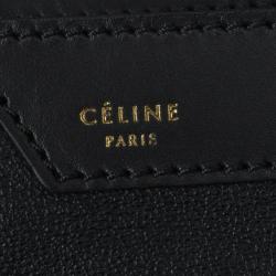 Pre Owned Celine Tricolor Smooth Calfskin and Suede Medium Trapeze Tote