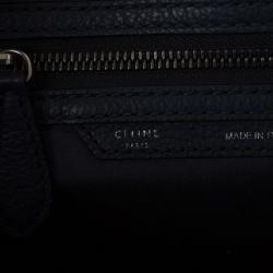 Pre Owned Celine Blue Micro Luggage Tote