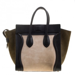 مملوكة مسبقًا حقيبة يد سيلين ميني لاغيدج سويدي وجلد ثلاثية ال لون