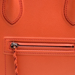 Celine Orange Leather Medium Phantom Luggage Tote