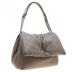 Pre Owned Celine Grey Leather Pillow Shoulder Bag