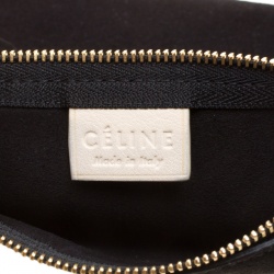 مملوكة مسبقًا حقيبة سيلين جلد أسود مثلثة مفتوحة