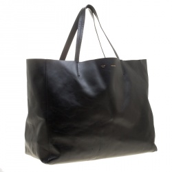 Pre Owned Celine Black Leather Horizontal Cabas Tote