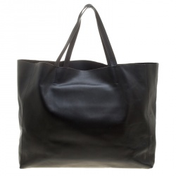 Pre Owned Celine Black Leather Horizontal Cabas Tote