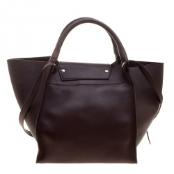 Pre Owned Celine Burgundy Leather Big Bag Bucket Bag
