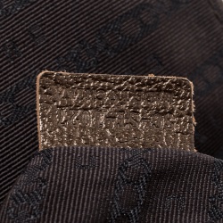 Pre Owned Celine Bronze Striped Leather Clutch