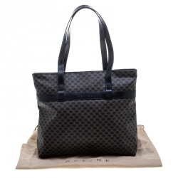 Pre Owned Celine Black/Brown Macadam Coated Canvas Shopping Tote
