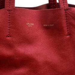 Pre Owned Celine Red Leather Cabas Tote