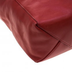 Pre Owned Celine Red Leather Cabas Tote