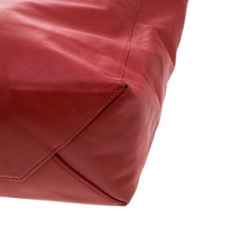 Pre Owned Celine Red Leather Cabas Tote