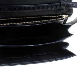 Pre Owned Celine Black Python Medium Classic Box Shoulder Bag