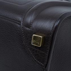 Pre Owned Celine Brown Leather Micro Luggage Tote