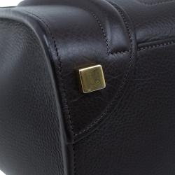 Pre Owned Celine Brown Leather Micro Luggage Tote