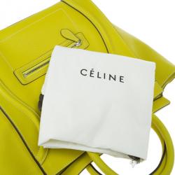 Pre Owned Celine Yellow Leather Mini Luggage Tote