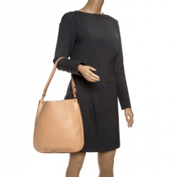 Pre Owned Celine Melon Orange Leather Blade Hobo