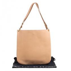 Pre Owned Celine Melon Orange Leather Blade Hobo